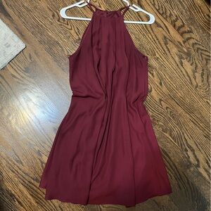 Charlotte Russe Deep Red Halter Dress